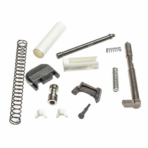 Convierte tu slide vacío en uno completo con este kit, que incluye todas las piezas necesarias, menos el resorte de retroceso y las miras.
