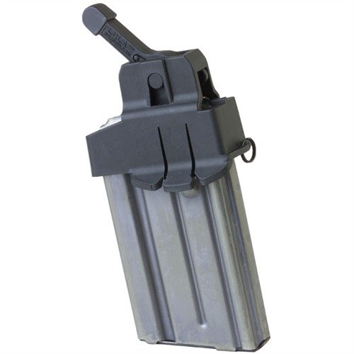 Carga tus cargadores AR-15/M16 rápidamente con este cargador de polímero negro, que protege tus dedos y prolonga la vida útil de tus magazines.