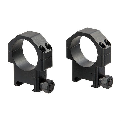 Los anillos TSR-W de TPS, fabricados en acero aleado, ofrecen un ajuste preciso, seguridad contra el retroceso y fácil alineación del retículo para tu mira.