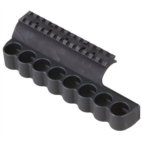 El portacartuchos PR de 8 rondas para Benelli M4/M1014 es ligero, resistente y permite recargas tácticas rápidas con cartuchos de 12 gauge, asegurando su sujeción.