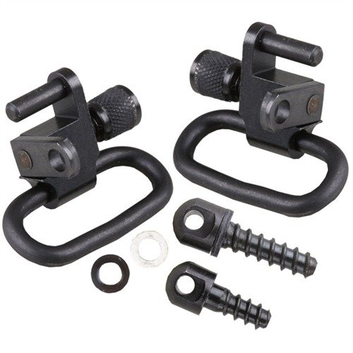 Los swivels de acero son duraderos y sin partes plásticas. Con sistema de liberación rápida, son ideales para múltiples rifles y seguros contra aperturas accidentales.
