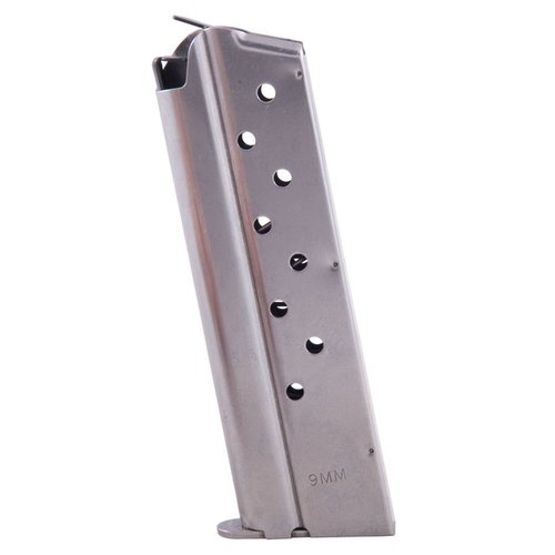 Los cargadores 1911 de 9RD 9MM de CHECK-MATE garantizan alimentación fiable con su geometría única, acero inoxidable y un acabado pulido para mayor durabilidad.
