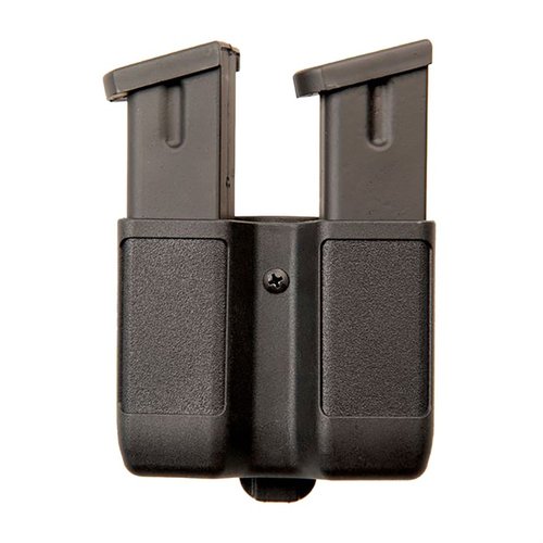 Con el Doble Mag Case de BLACKHAWK, lleva el doble de capacidad, sujeta tus cargadores de forma segura y se adapta a diferentes anchos de cinturón.