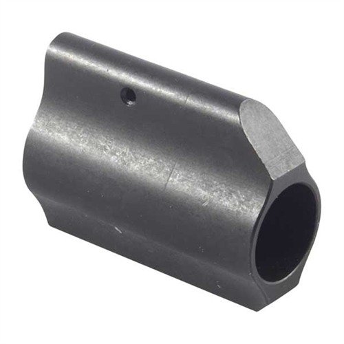 El bloque de gas AR-15 de perfil bajo es de acero resistente, se ajusta a la mayoría de los handguards y se fija firmemente al cañón con tres setscrews.