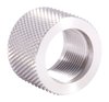.920 Bull Thread Protector 5/8-24 de acero inoxidable protege tus hilos y la corona del cañón de daños, fácil de instalar y con un agarre firme.