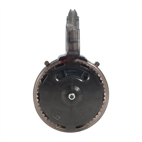 Disfruta de diversión sin límites con el cargador de 50 rondas para tu M&P 15-22, fácil de limpiar y construido en resistente policarbonato.
