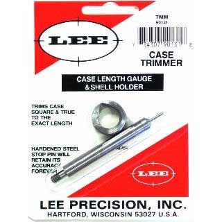 El Case Length Gauge de LEE es una herramienta precisa y fácil de usar para recortar y nivelar la boca del cartucho 7mm Rem Mag, ideal para tus recargas.