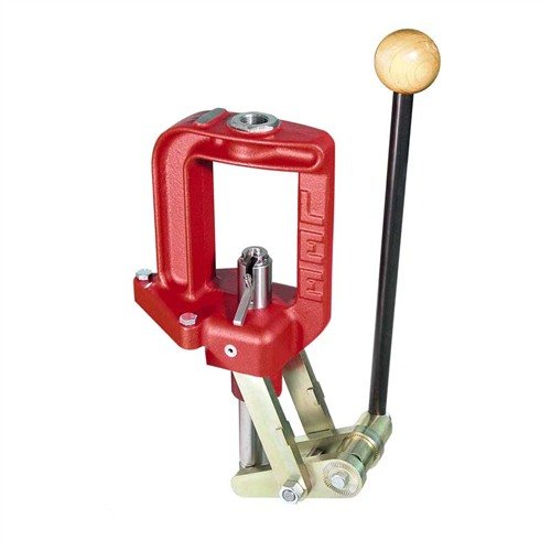 La prensa Classic Cast de Lee Precision ofrece una construcción de hierro fundido, brazo automático para cebadores y un diseño ajustable para facilitar la recarga.