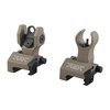 Las miras TROY AR-15 HK-STYLE son robustas, se pliegan fácilmente y ofrecen respaldo seguro, con un diseño que facilita la adquisición rápida de objetivos.