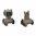 TROY INDUSTRIES AR-15  FLIP-UP SIGHT SET DARK EARTH