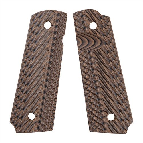 Los grips 1911 Operator II de VZ Grips en G10 ofrecen durabilidad, excelente agarre y diseño ergonómico, ideales para condiciones extremas y tiradores tácticos.