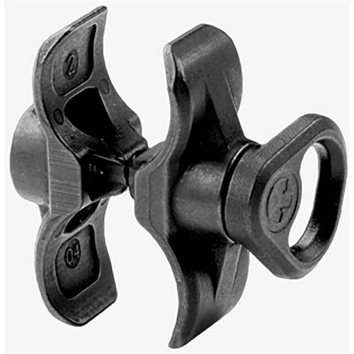 El Forward Sling Mount de MAGPUL se sujeta al cañón y al tubo del cargador, permitiendo usar QD Sling Swivels o clips como el MS3 Paraclip, con resistencia a la corrosión.