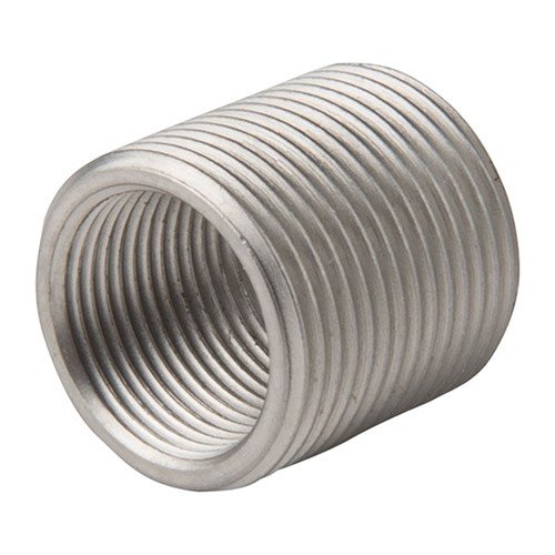Este adaptador de rosca shoulderless 1/2-28 a 5/8-24 permite una alineación precisa y un aspecto más elegante, fabricado en acero inoxidable de alta calidad.