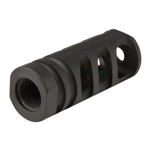 El compensador AR-15 M4-72 reduce el retroceso y el levantamiento del cañón, resiste el calor extremo y minimiza la firma de polvo, todo en acero inoxidable.