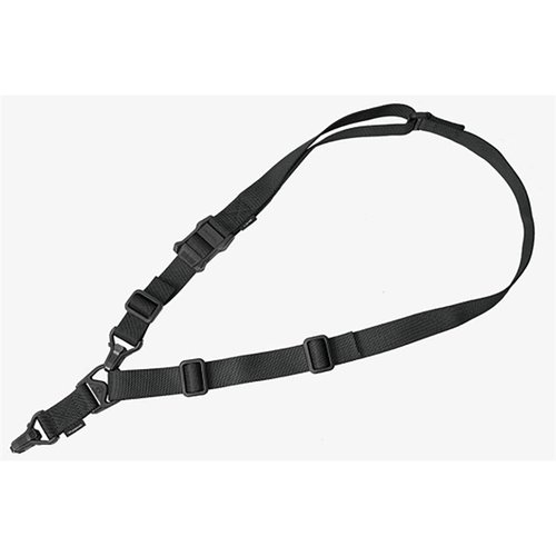 La correa MS3 GEN2 de MAGPUL ofrece versatilidad con transiciones rápidas entre un punto y dos puntos, ajuste fácil y materiales duraderos para entornos tácticos.