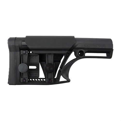 El AR-15 Modular Stock de LUTH-AR ofrece ajuste de mejilla y longitud de tiro, es ligero y cuenta con almohadillas de goma y sockets QD para mayor comodidad.