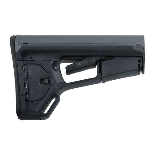 El ACS-L de Magpul es un stock ligero y delgado que mejora la maniobrabilidad, con un diseño cómodo y un sistema de bloqueo para evitar el juego.
