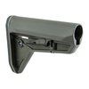 El AR-15 MOE-SL Stock es ligero, ajustable y cómodo, ideal para usar con armaduras, con un diseño antirruido y soporte antideslizante para mayor estabilidad.