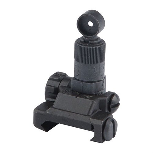 El KAC Tactical Micro Rear Sight 600m es compacto, ajustable y permite apuntar con precisión de 200 a 600 metros, ideal para condiciones adversas.