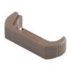 El VICKERS GLOCK® EXTENDED MAGAZINE RELEASE facilita cambios rápidos de cargador, con un botón serrado 3/64" más largo que permite un acceso fácil sin mover la mano.
