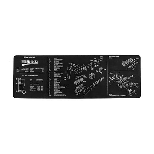 Protege tu arma con el TEKMAT Long Gun Cleaning Mat, con un diseño antideslizante y un diagrama detallado para facilitar la limpieza y el mantenimiento.