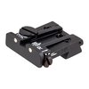 Convierte tu semi-auto en un arma moderna con la mira trasera ajustable L.P.A., que se adapta fácilmente y permite ajustes en elevación y viento.