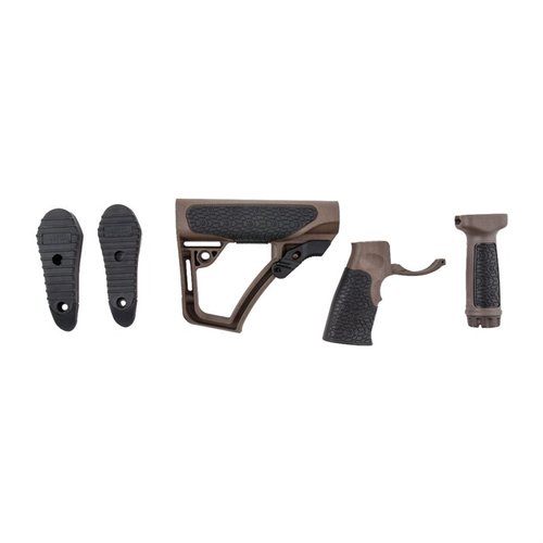 El juego de muebles AR-15 de Daniel Defense ofrece un culatín ajustable sin holgura, empuñadura ergonómica y un compartimento de almacenamiento a prueba de agua.