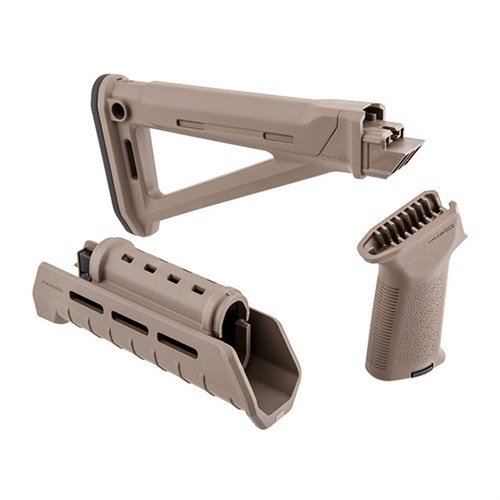 Actualiza tu AK-47 con el set Magpul MOE: culata fija optimizada, guardamanos M-LOK y empuñadura ergonómica para un control superior y almacenamiento interno.