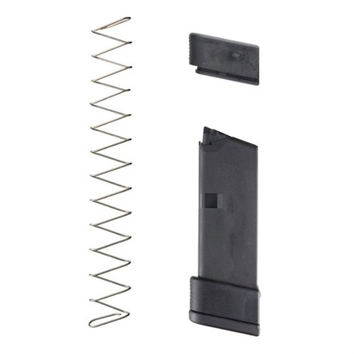¡Aumenta tu GLOCK 43 en 2 balas! Con soporte para el dedo, resorte de acero inoxidable y diseño super resistente. Garantía de por vida de Ghost.