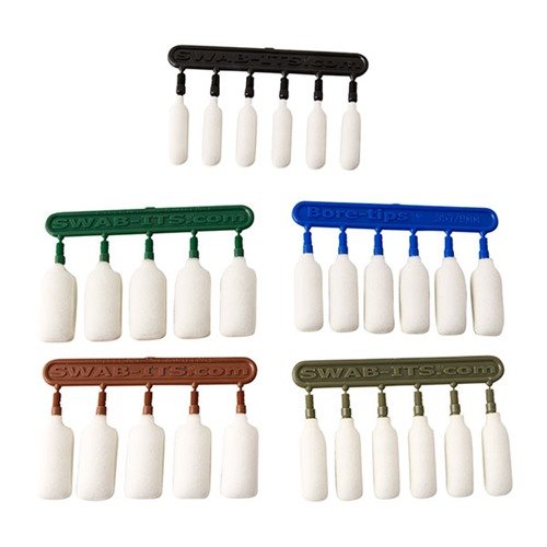 Los Bore-tips® de Swab-its® ofrecen limpieza precisa y sin parches, son reutilizables, sin pelusa y se adaptan a calibres .22, .30, 9mm, .40 y .45.