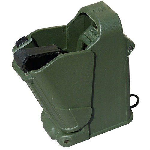 Carga tus cargadores de pistola rápida y fácilmente con el UpLula, protegiendo tus dedos y aumentando la vida útil de los cargadores.