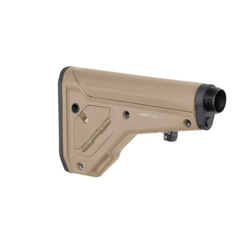 El UBR 2.0 de MAGPUL es una culata ajustable para AR15/M4, que ofrece estabilidad, 8 posiciones de apoyo y es compatible con sistemas de buffer A5.