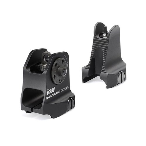 El set de miras de hierro AR-15 de Daniel Defense es ligero, duradero y perfecto como respaldo para ópticas reflex, ¡nunca te fallará!