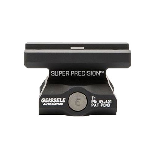 Los montajes Super Precision T1 de Geissele son de aluminio 7075-T6, ofrecen máxima rigidez, 1,400 lbs de fuerza de sujeción y opciones de co-witness.