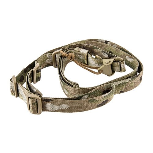 La VTAC Sling es ajustable al instante, perfecta para cambiar de posición de tiro y mantener tu carabina segura, ¡ideal para tener las manos libres!