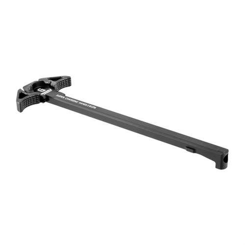 El Super Charging Handle 7.62 de Geissele ofrece un diseño ambidextro, superficie texturizada para un mejor agarre y reduce el retroceso de gases, ideal para sistemas suprimidos.