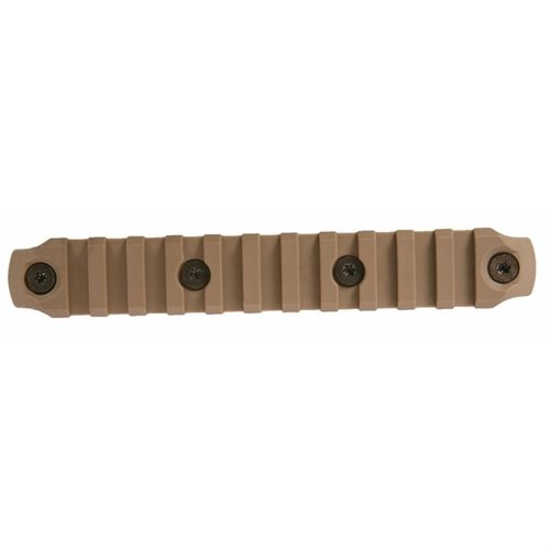 Las secciones de riel KEYMOD son ligeras, resistentes y cumplen con las especificaciones Mil-Standard 1913, disponibles en 3 longitudes y con diseño anti-enganchamiento.