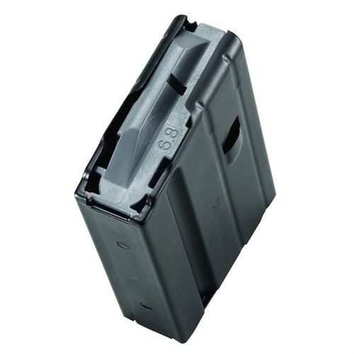 Los cargadores de acero inoxidable C-PRODUCTS para AR-15/M16 6.8 SPC son duraderos y fiables, con un acabado negro mate que evita el deslumbramiento.