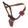El Great Alaskan es un holster de cuero premium que permite llevar un revólver grande de forma cómoda y accesible, ideal para actividades al aire libre.