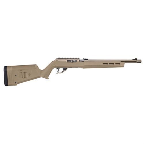 El chasis Magpul Hunter X-22 Takedown ofrece un agarre ergonómico, longitud de tiro ajustable y múltiples opciones de montaje, ideal para tu Ruger 10/22.