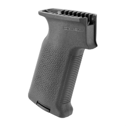 Mejora tu AK47/AK74 con el MOE-K2 Grip: ángulo de agarre vertical, textura TSP para control y opción de Storage Cores para almacenamiento personalizado.