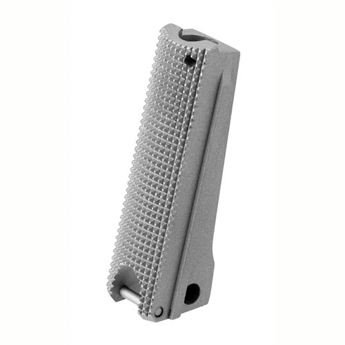 La Mainspring Housing de acero inoxidable de Fusion, con acabado mate y lanyard loop, es ideal para tu 1911, ofreciendo calidad y ajuste perfecto.