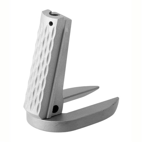 Mejora tu 1911 con el Mainspring Housing MagWell Chain-link de Fusion Firearms, fabricado en acero inoxidable con un acabado mate y patrón de cadena.