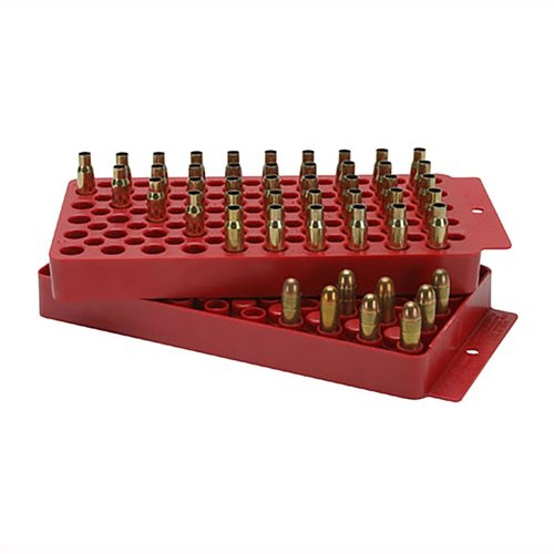 La bandeja de recarga universal MTM Case-Gard sostiene 50 cartuchos, compatible con casi todos los calibres de rifle y pistola, incluyendo nuevos como WSM y 500 S&W Mag.