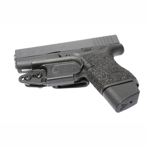 El holster VanGuard 2 para Glock 42/43 ofrece seguridad IWB con mínimo volumen, material Kydex cómodo, ajuste ambidextro y protección extra para el gatillo.