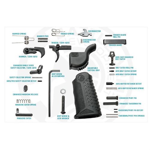 Mejora tu AR-15 con el Kit de Piezas Inferiores Completas de Battle Arms, que incluye componentes de alta calidad, diseño modular y ergonomía mejorada.