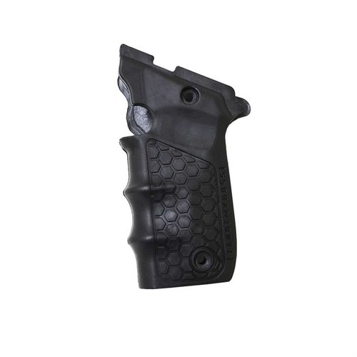 Mejora tu agarre con el hiveGrip para el SW22, diseñado para competencia, con texturizado antideslizante y ranuras para los dedos, ideal para un disparo preciso.