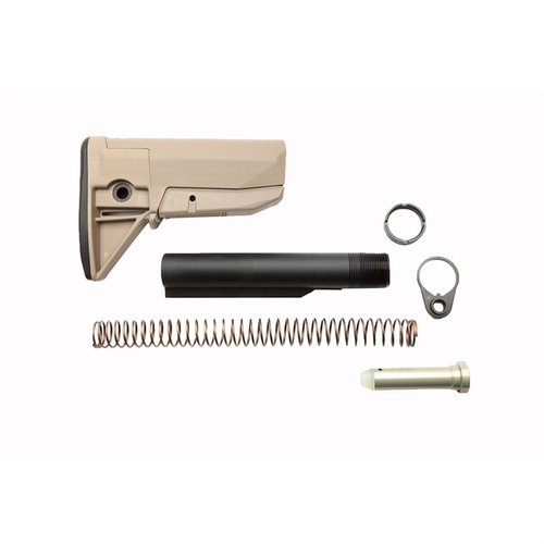 El kit BCM GUNFIGHTER incluye una culata Mod 0, extensión de receptor Mil-Spec, muelle de acción y buffer, todo fabricado en EE.UU. con materiales resistentes.