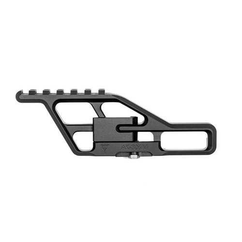 El Yugo Lower Optic Mount de RS Regulate permite montar ópticas tácticas en tu Yugo AK, con ajuste de altura y posición, sin afectar el funcionamiento del rifle.