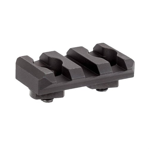 Reduce el volumen con el riel Picatinny de bajo perfil Arisaka, que ofrece 5 ranuras y solo 0.277" de altura para mantener tus accesorios cerca del handguard.